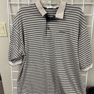 Embroidered Cleveland Indians men’s Polo Shirt size XXL. Short sleeve. Striped.